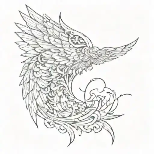 Tattoo Idea With The Word Burnout Angel Wings