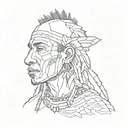 African American Native American Man
