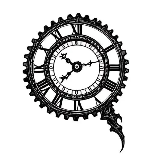 Gear That Looks Like A Clock With Roman Numerals