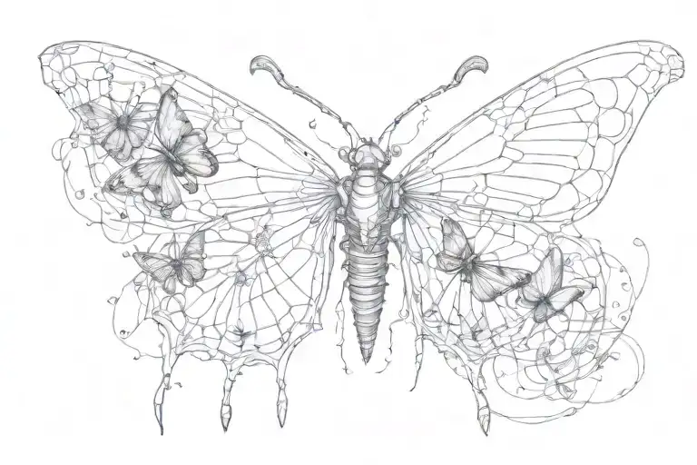 Butterfly Skeleton Made Of Scorpions