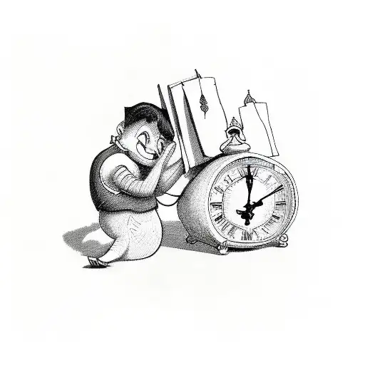 Crying Cartoon Clock