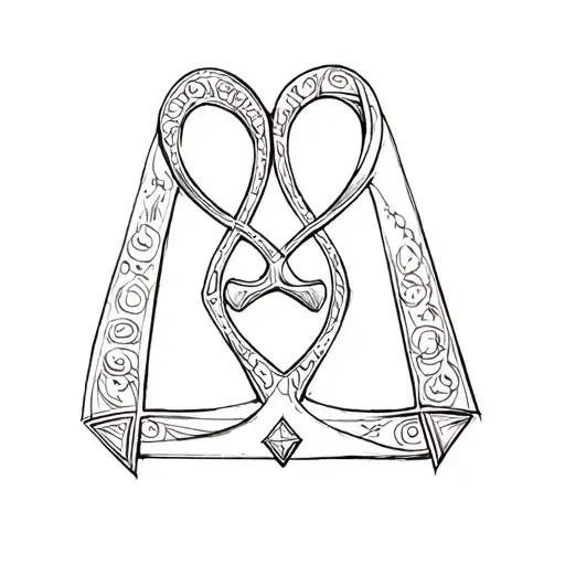 Ankh Symbol Image Of War Inside Of Ankh