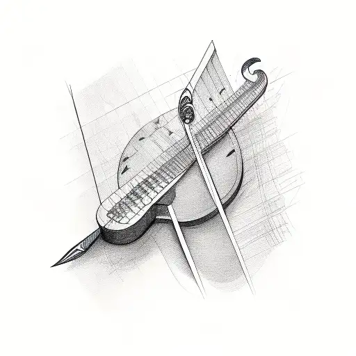 A Quill Pen Morphing Into A Guitar Neck