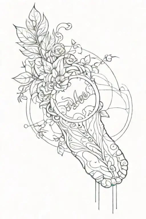 Babyfootprint Time And Date Name Maya Mixed