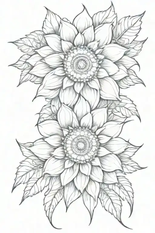Ankle Sunflower Mandala