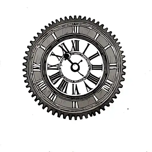 Gear That Looks Like A Clock With Roman Numerals