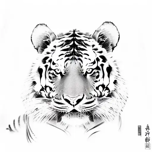 Humanoid Tiger With Katana Fighting Pose