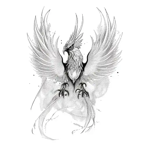Phoenix In Paint Design