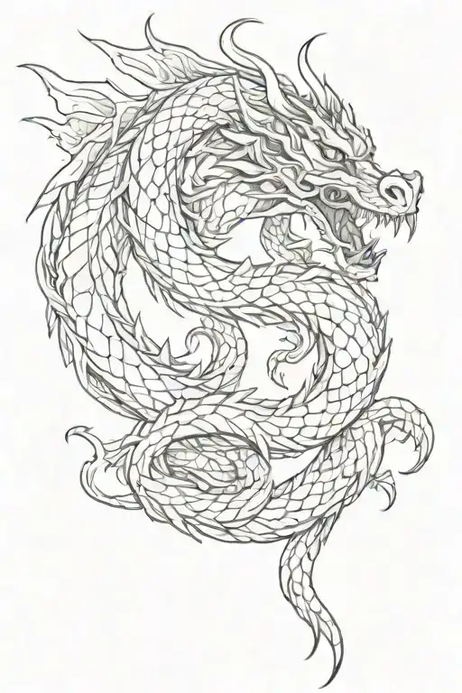 Black Dragon Coiled