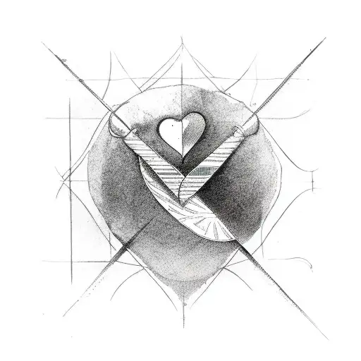 Balance Scale Weighing A Feather And A Heart