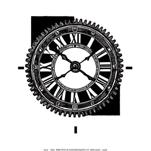 Gear That Looks Like A Clock With Roman Numerals