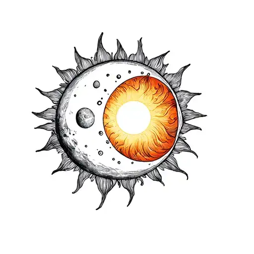 Sun With Cresant Moon Inside