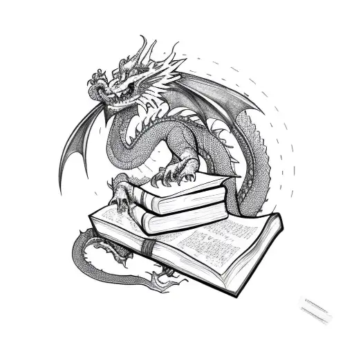 Dragon With Book