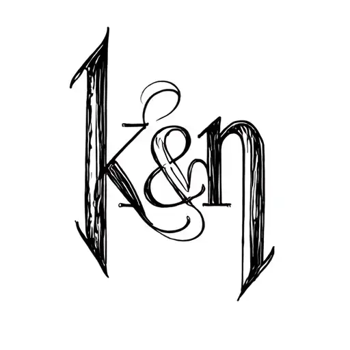 Letters K & M Joined Together Symbolizing The Client's Love