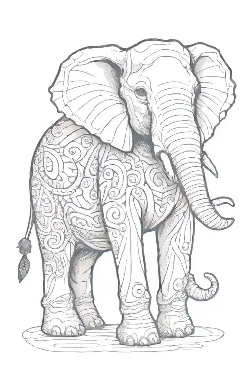 Stuffed Elephant Sitting Up