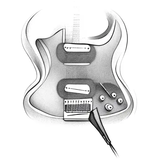 Electric Guitar With Islamic Simbol