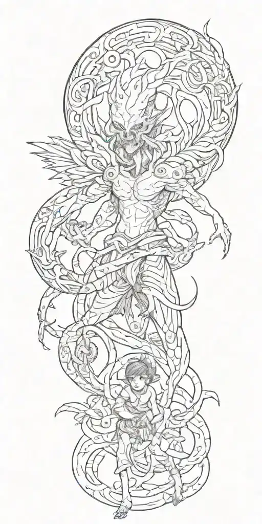 One Boy Fights Creature