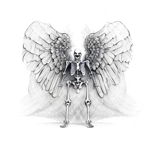 Skeleton Angel Wings