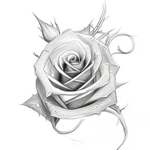 Red Ink Rose Vine Spine