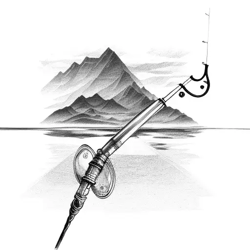 Fishing Pole And Paintbrush