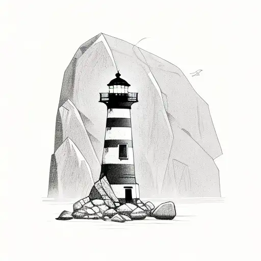 Lighthouse And Rocks