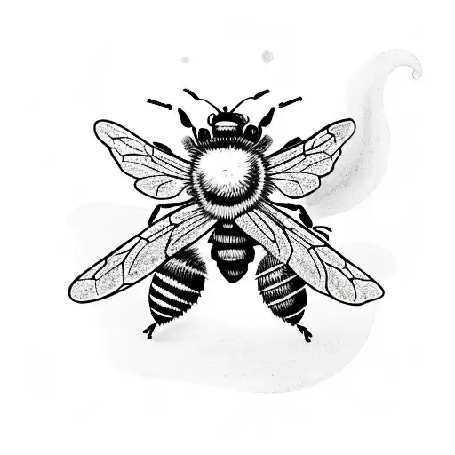 Bee And Frezya Flower