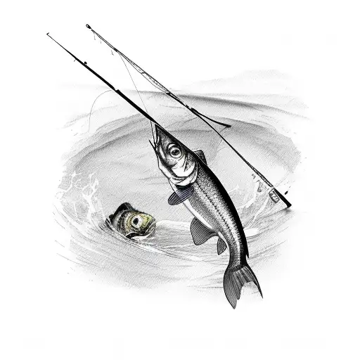 Fishing Pole And Paint Brush