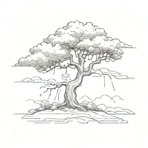 Tree With Storm Simple One