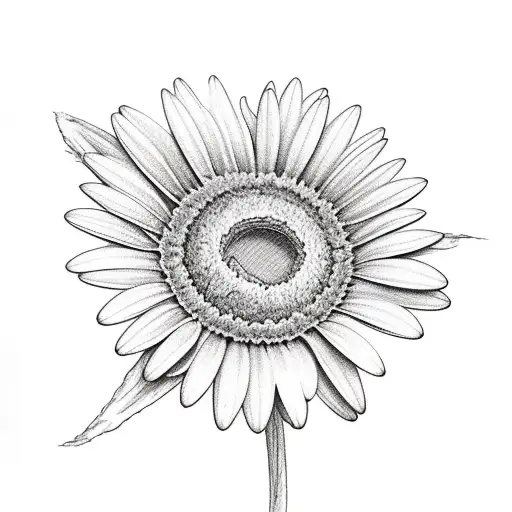 Walleye Fish And Daisy Flowers