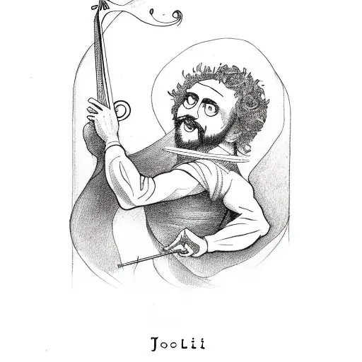 The Fool Tarot Card Jester Play Violin