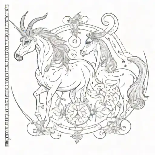 Sagittarius Capricorn With Animal Prints Joined Couple