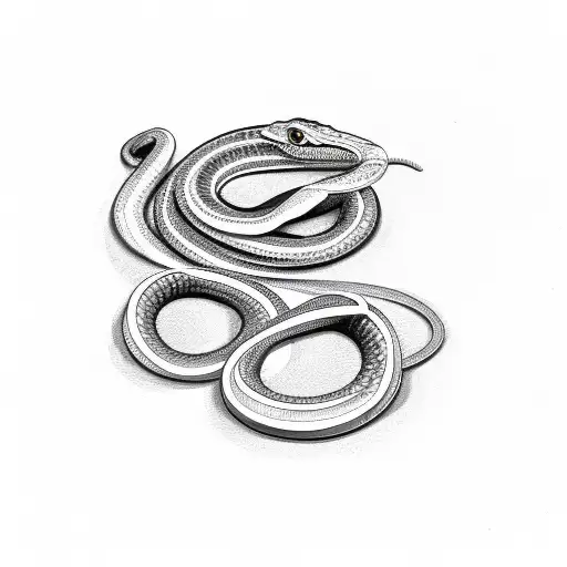 Snake On Wooden Cross