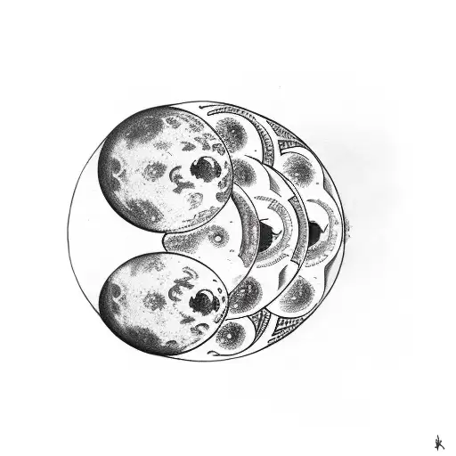 The Triple Moon Symbol But With One Crecent Moon Added To The Top