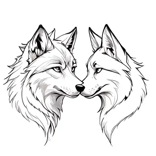 Wolf And Fox In Love