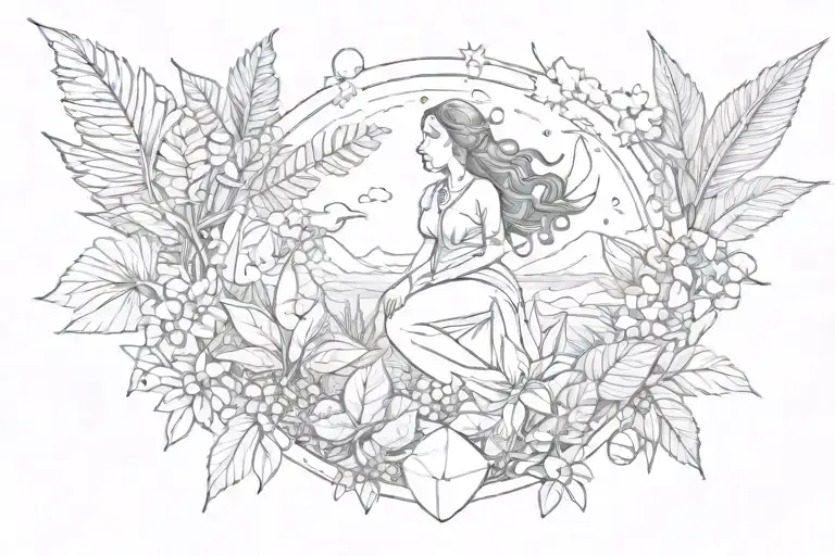 Freedom And Nature Elements And Small People And Tropical And May Birthstone