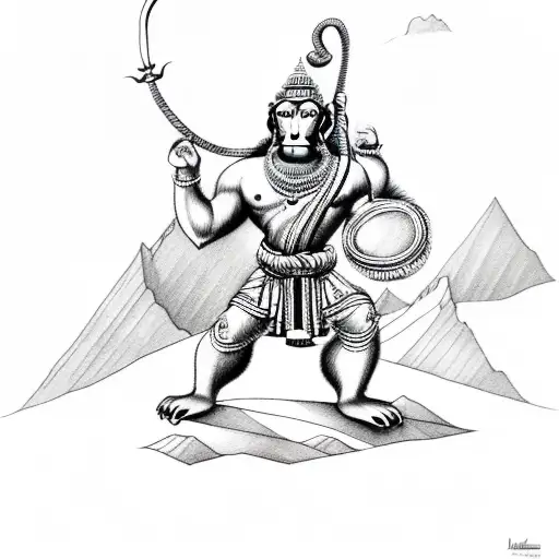 Hanuman Carrying Mountain