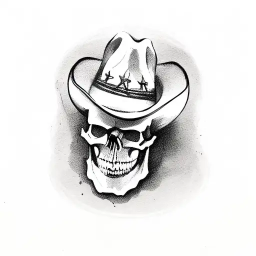 Skull With A Cowboy Hat