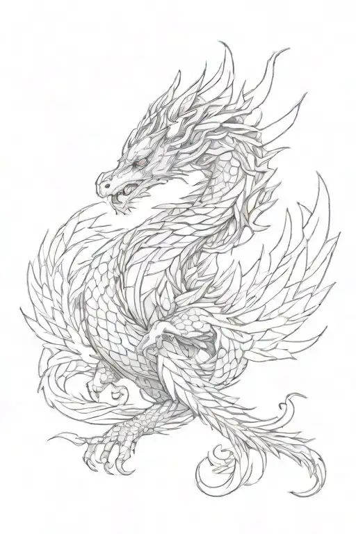 A Dragon With A Phoenix For The Forearm