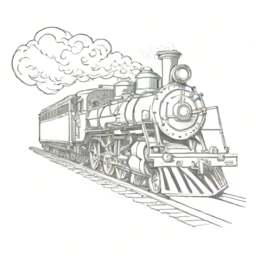 Locomotive Steam Train With Mom