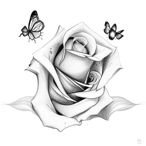 Roses Butterflies Montera Love