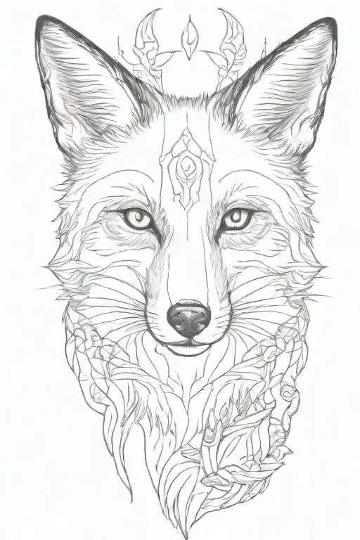 A Fox Sitting With A Beetle On His Nose