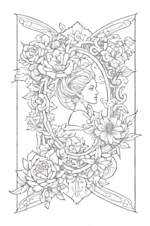 Floral Zodiac Libra Spine