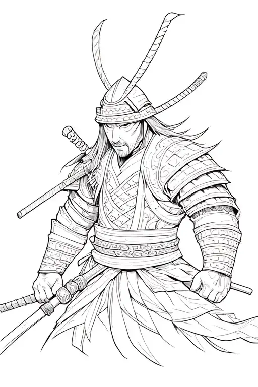 Aggressive Samurai Warrior