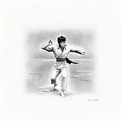 Bruce Lee With Be Like Water Message