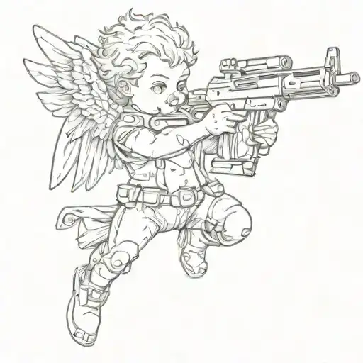 Cherub With Submachine Gun