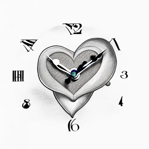 Heart Shaped Clock With Roses Breaking Out Of It