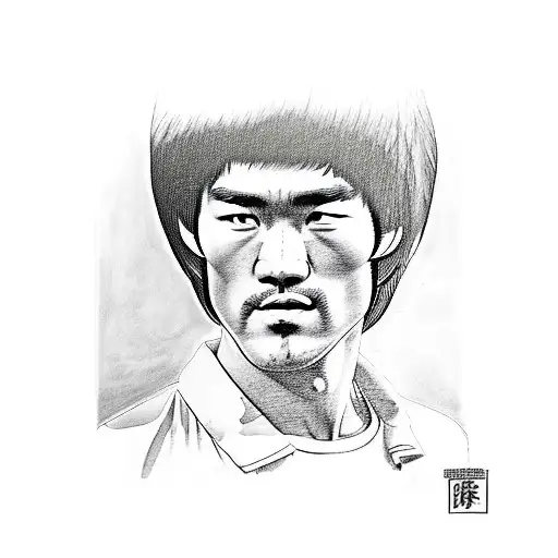 Bruce Lee With Be Like Water Message