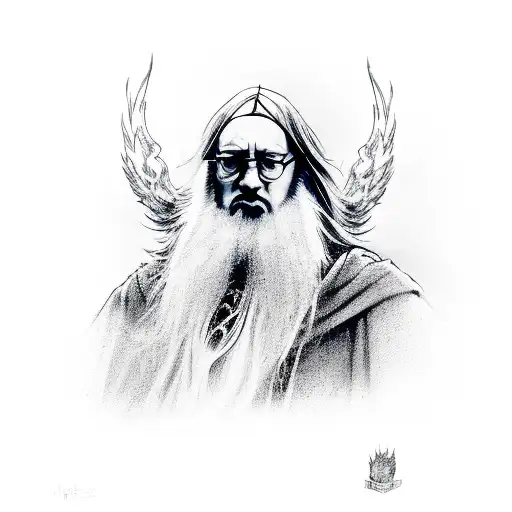 Dumbledore Teleporting With Fawkes The Phoenix