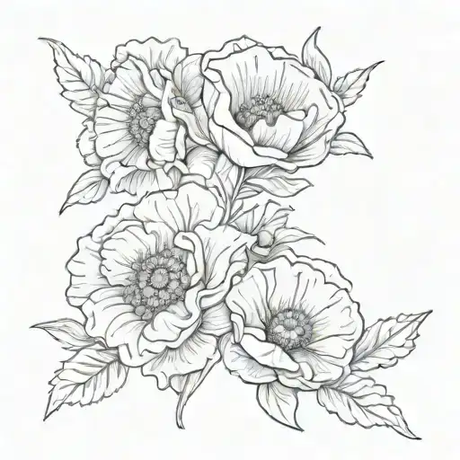 Poppy And Daisy With Bow Tied