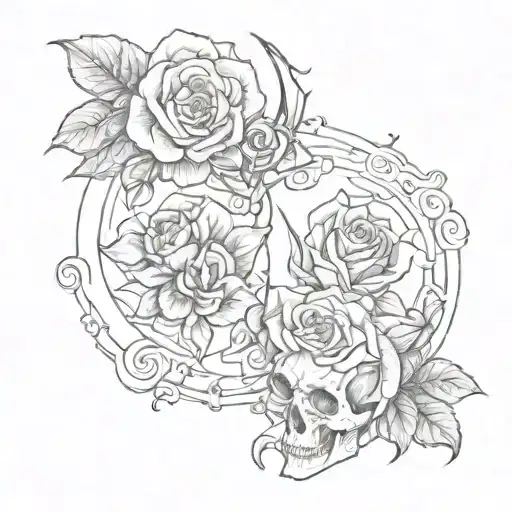 Capricon And Scorpio With Roses